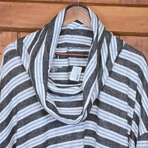 24/7 Maurices Womens Striped‎ Cowl Neck Long Sleeve Top